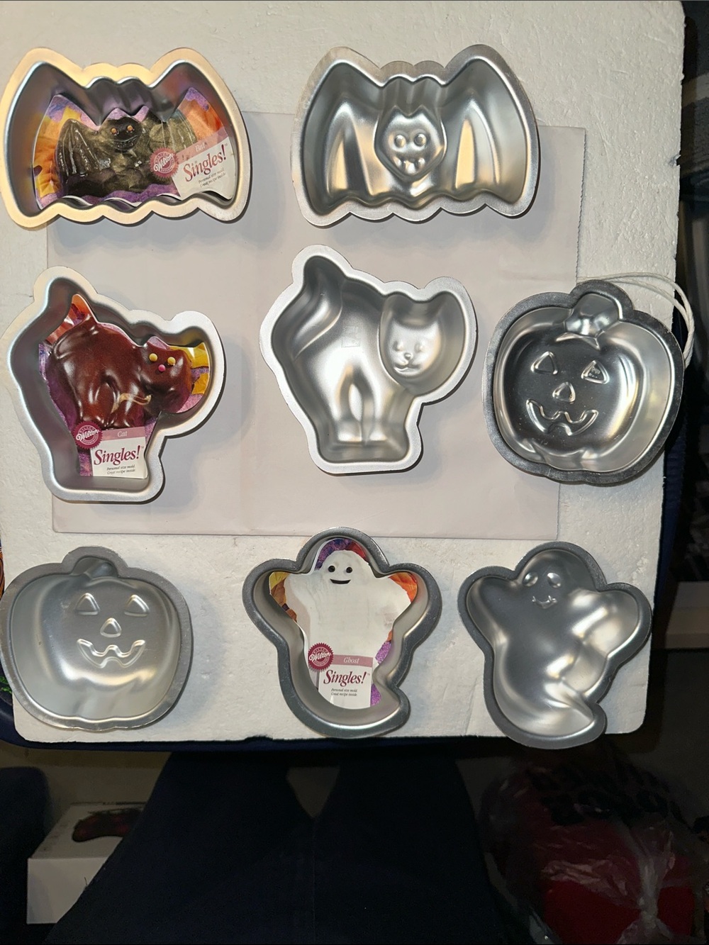 Lot of Eight Vintage Wilton Halloween Singles Cake Pans
